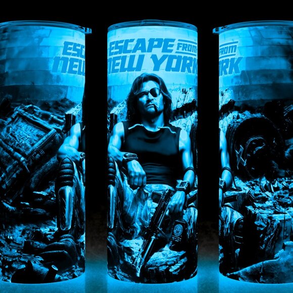 Glow in the Dark Escape from New York 80s Kurt Russell Movie Cup Mug Tumbler - Picture 1 of 4